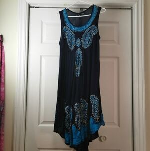 Blue wings boho dress